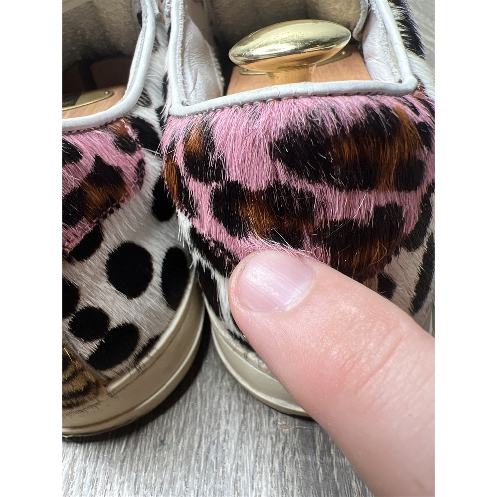 P448 John Low Top Sneakers Multifur Calf Pony Leather Womens US 10 EU 40 EUC! - Picture 10 of 14